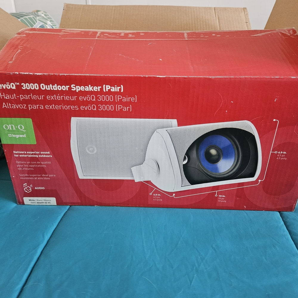 evoQ 3000 Outdoor Speakers Pair - White/Gray - Picture 4 of 10